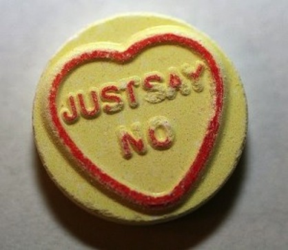 Candy heart just say no to last minute dates